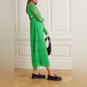 GANNI twisted lace midi dress size DK38